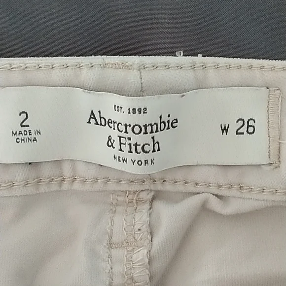 Abercrombie & Fitch Skinny Jeans Beige Sz 2 W26 - Picture 6 of 8